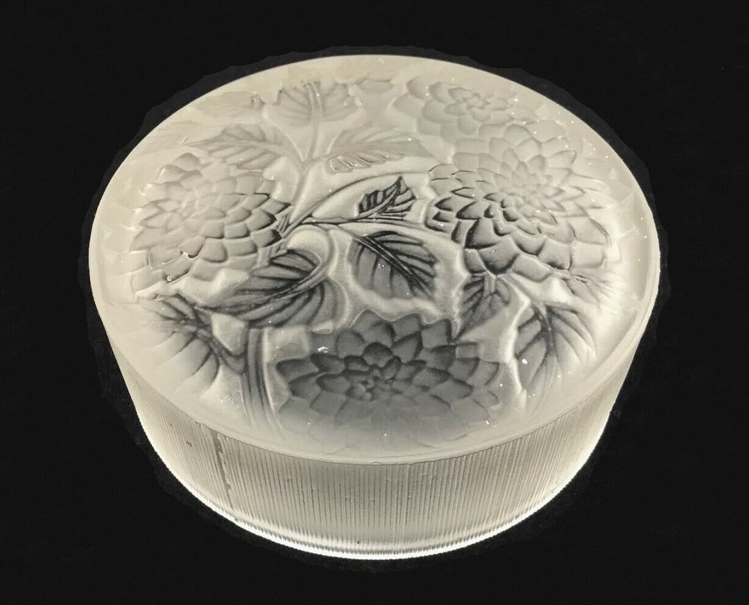 BEAUTIFUL AND RARE RENE LALIQUE "MEUDON" GLASS CONTAINER - CIRCA 1924