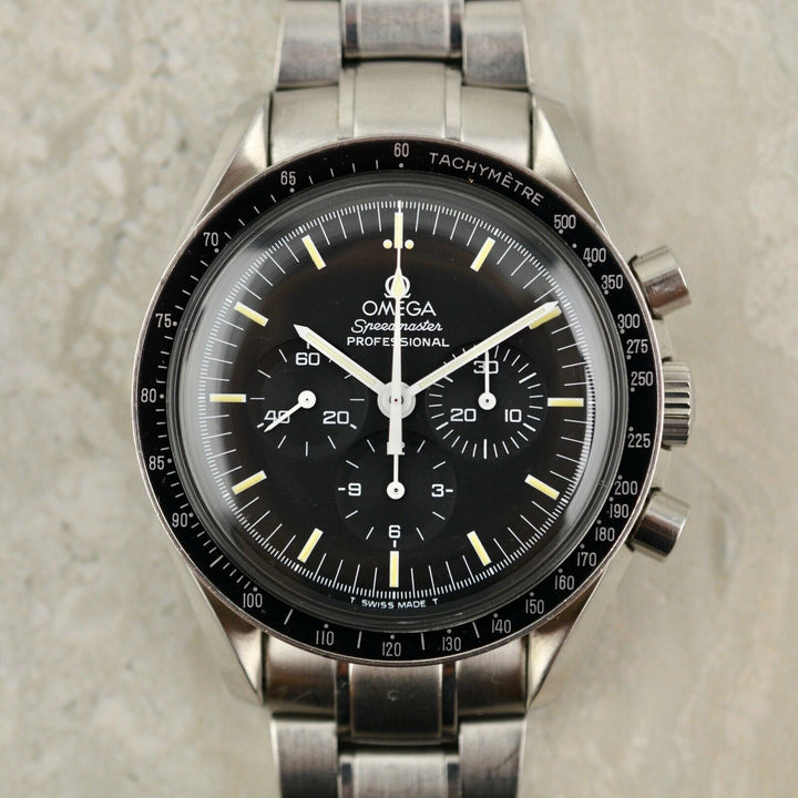 Vintage C.1996 Omega Speedmaster Professional 3570.50 Tritium steel watch w/box