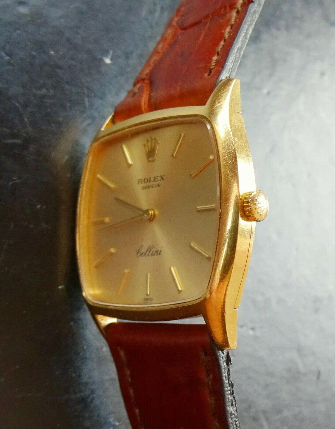 ♛ Rolex Cellini Yellow Gold 18K 750 Ref.3805 Vintage Luxury Men's Watch from 1980