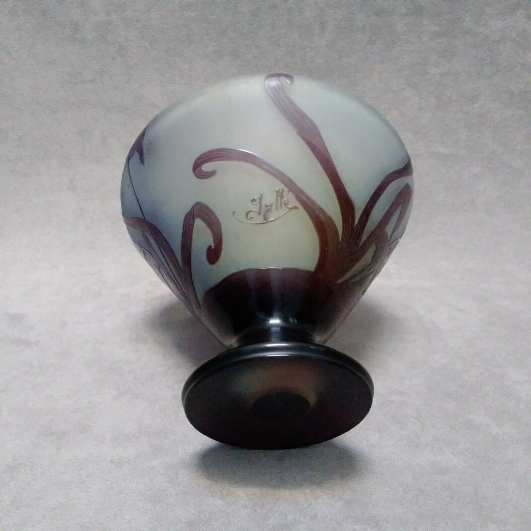 Gallé vase ancien french cameo glass