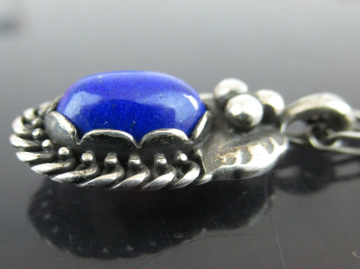 Authentic GEORG JENSEN Heritage 1992 Sterling Silver 925 Lapis Lazuli Necklace