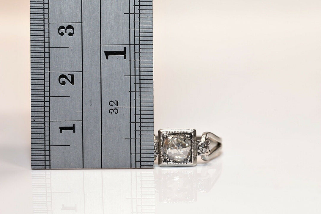 アンティーク 18K ナチュラルローズカットダイヤモンド
