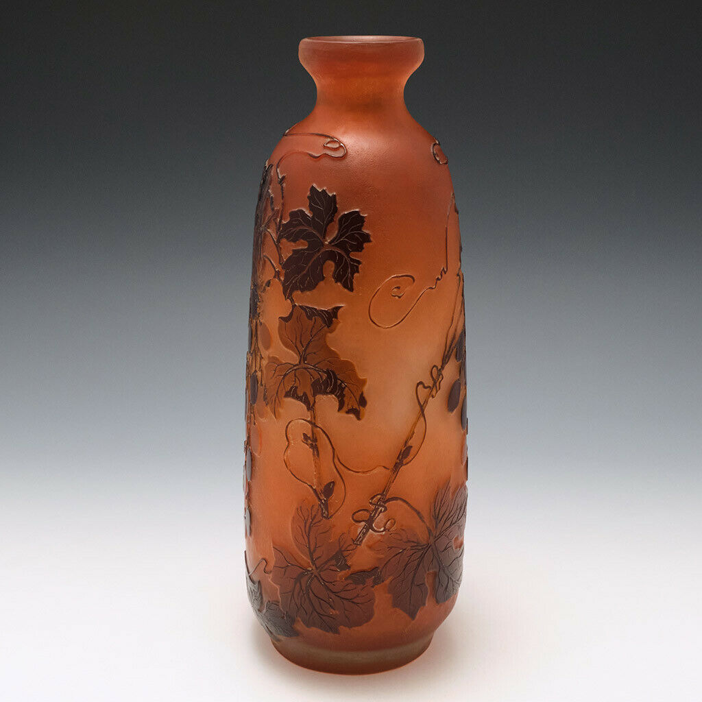 A Galle Three Colour Cameo Glass Vase c1920