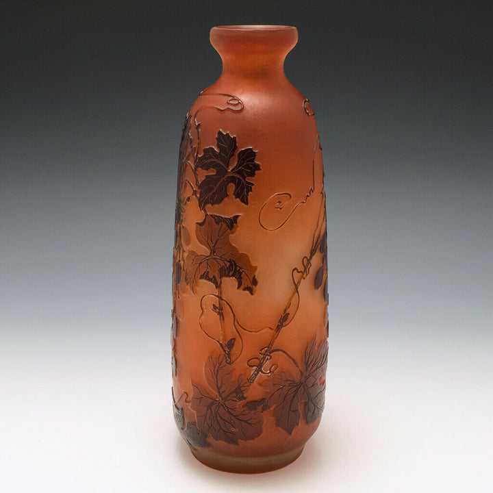 A Galle Three Colour Cameo Glass Vase c1920