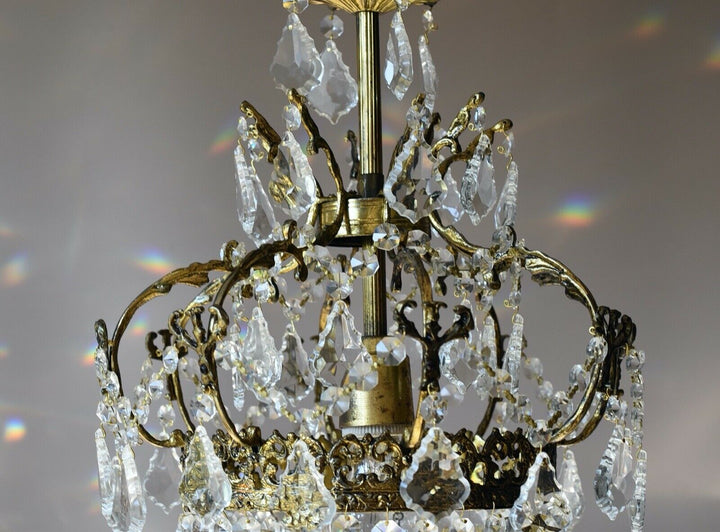 Rare Antique Style French Lamp Crystal Chandelier Home Living Interior Lighting