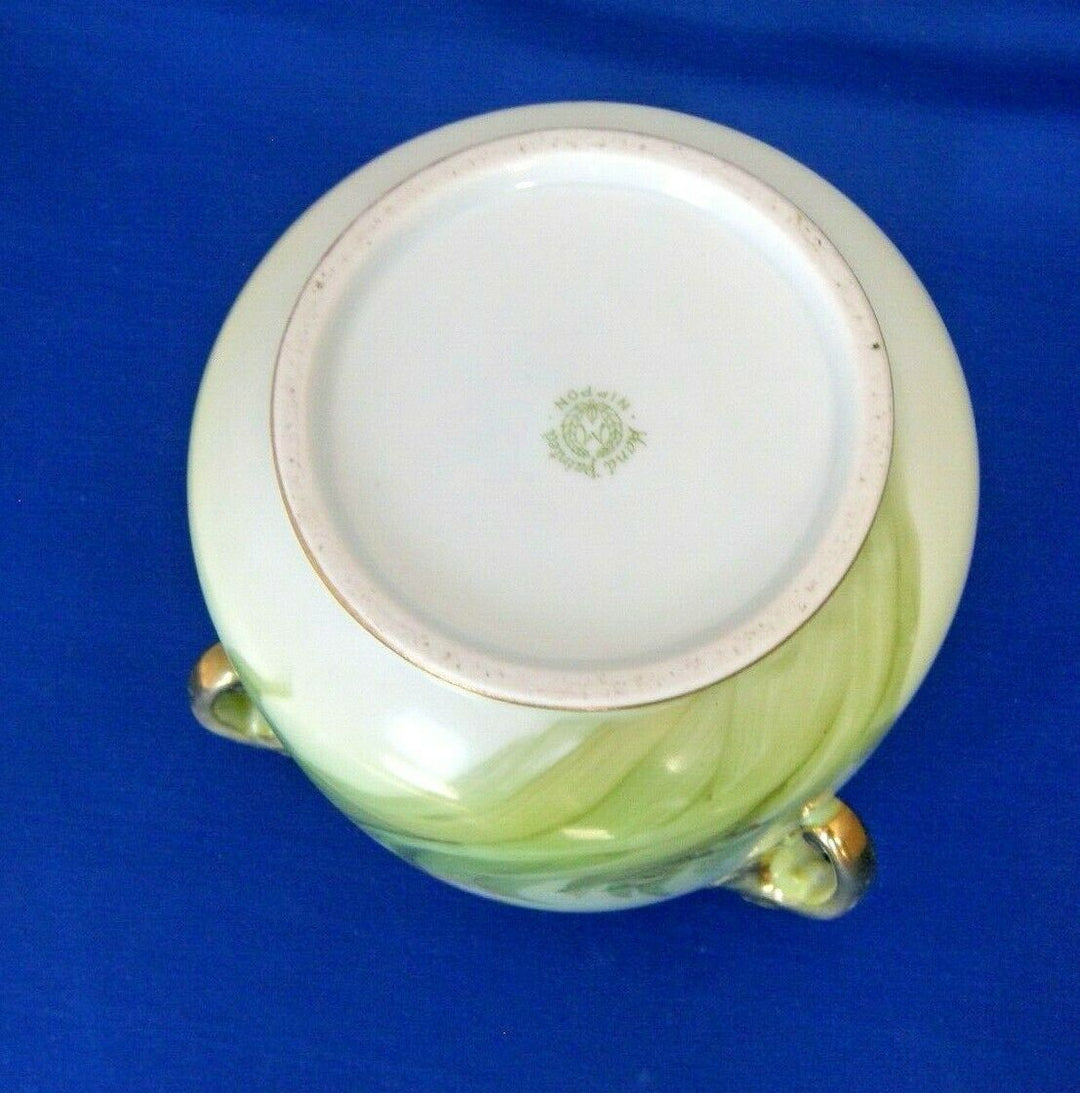 Vase-Lily of the Valley Pattern-3 Elephant Handles-Hand Painted Noritake Nippon