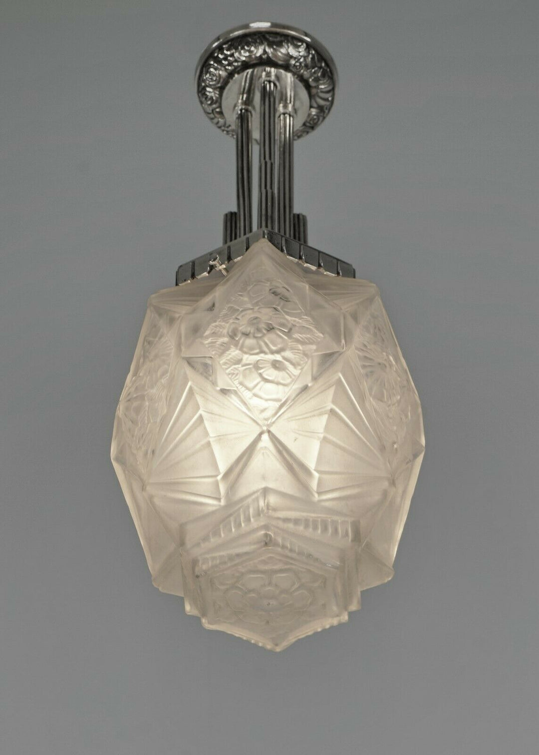 GAUTHIER EJG : 1930 FRENCH ART DECO LANTERN ...... lamp pendant France degué era