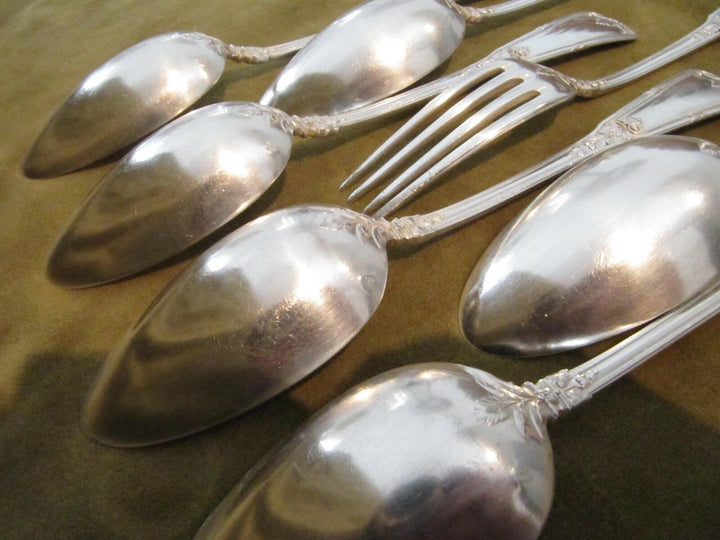 1900 french 950 silver dinner forks 6 spoons Puiforcat Regence 583gr 20,56oz