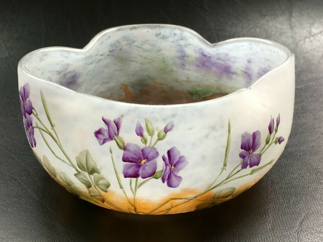 ドーム兄弟(DAUM NANCY)　大根の花のボウル　1900年代　アールヌーボー作品