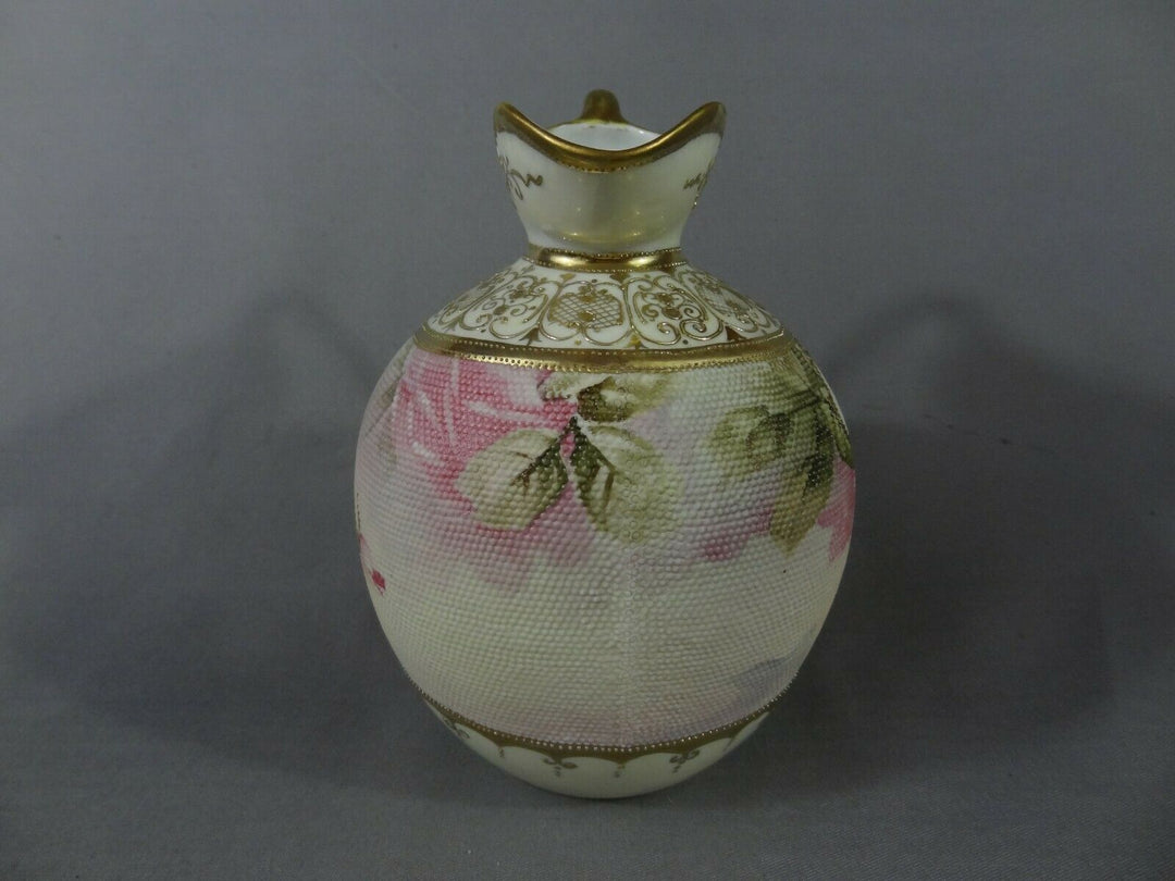 オールドノリタケ　ピンクローズの花瓶