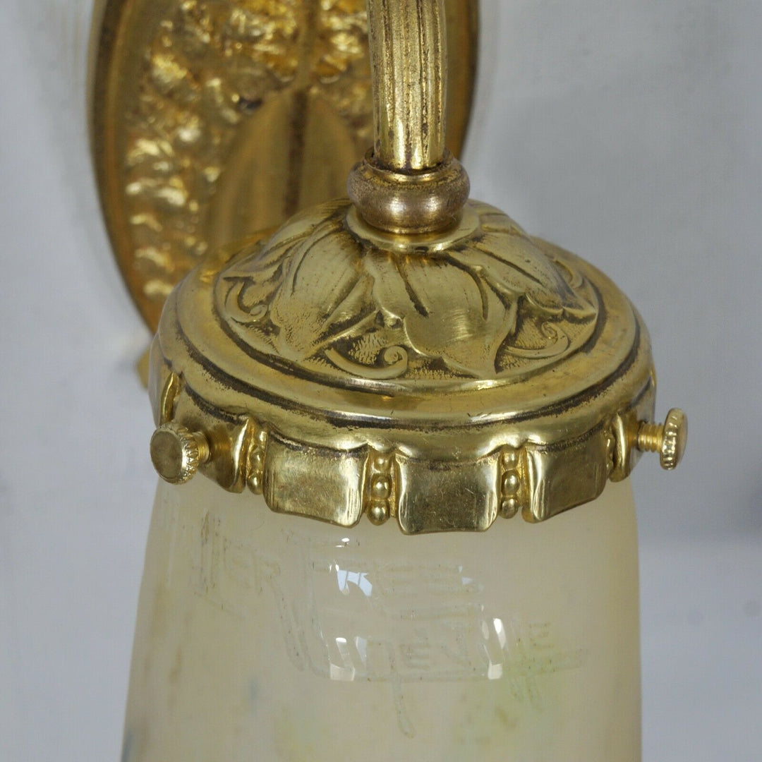 MULLER & CHERRIER et BESNUS : a pair of French 1930 art deco wall sconces France