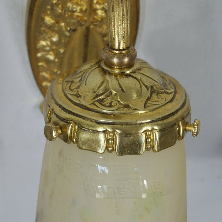 MULLER & CHERRIER et BESNUS : a pair of French 1930 art deco wall sconces France