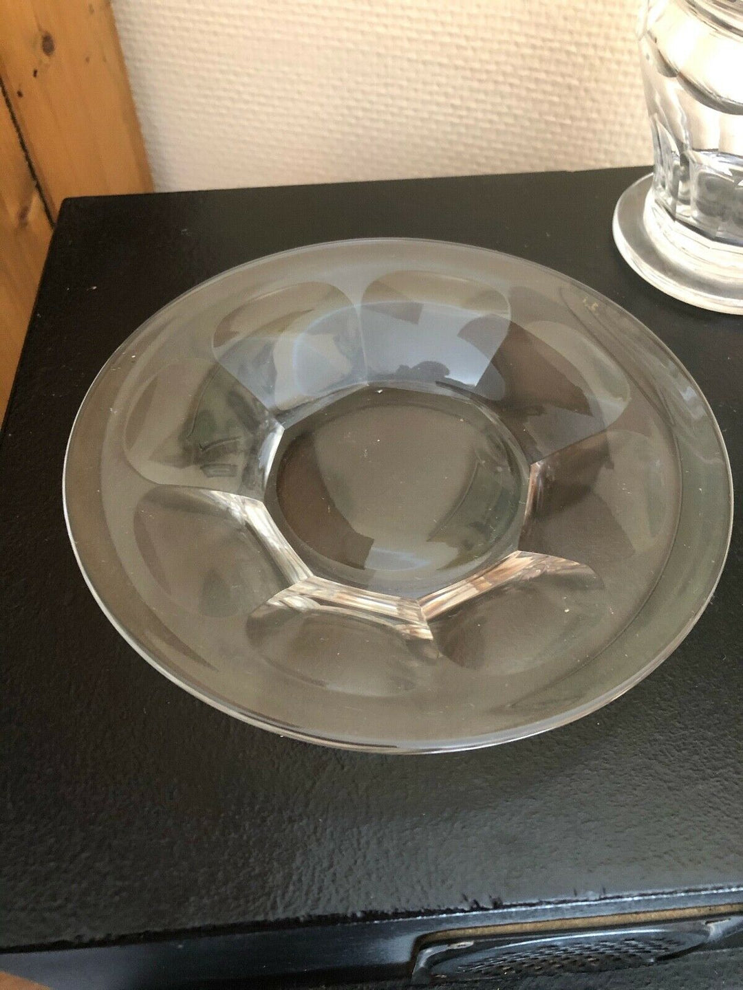 BACCARAT CONFITURIER ET SOUSCOUPE CRISTAL MODELE HARCOURT
