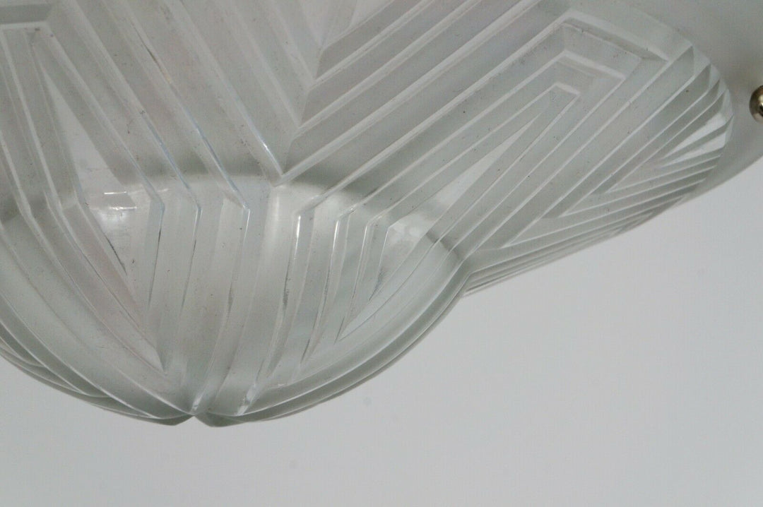 MAYNADIER : FRENCH 1930 ART DECO CHANDELIER ... lamp pendant muller era France