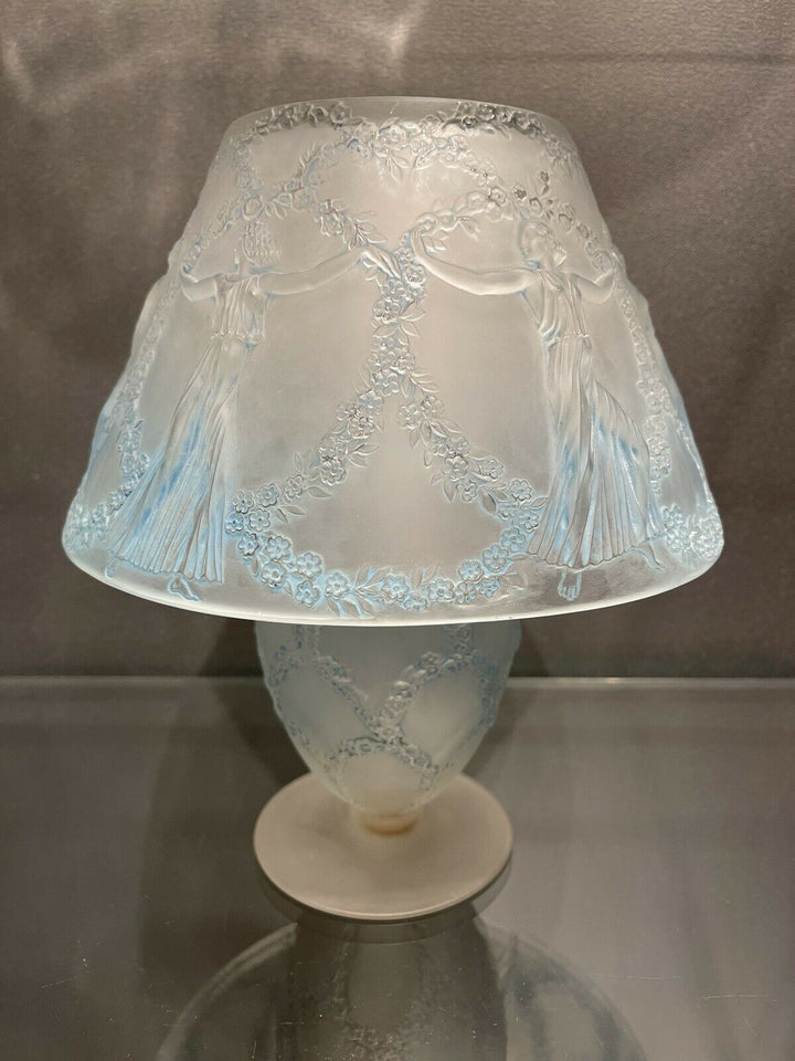 Lampe Six Danseuses Verre Patiné Rene Lalique R.Lalique Glass Lamp Dancing Women