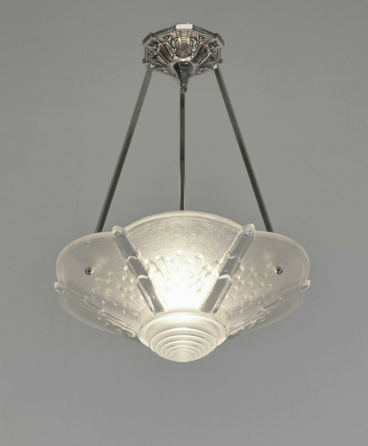 ミューラー兄弟　作：1930フランスアールデコ調シャンデリアランプ