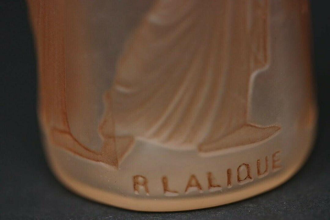 Rene Lalique Ambre Antique Glass Perfume Bottle