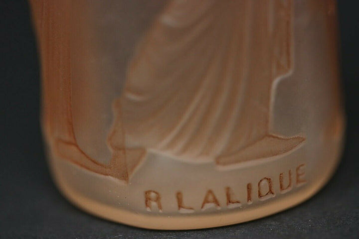 Rene Lalique Ambre Antique Glass Perfume Bottle