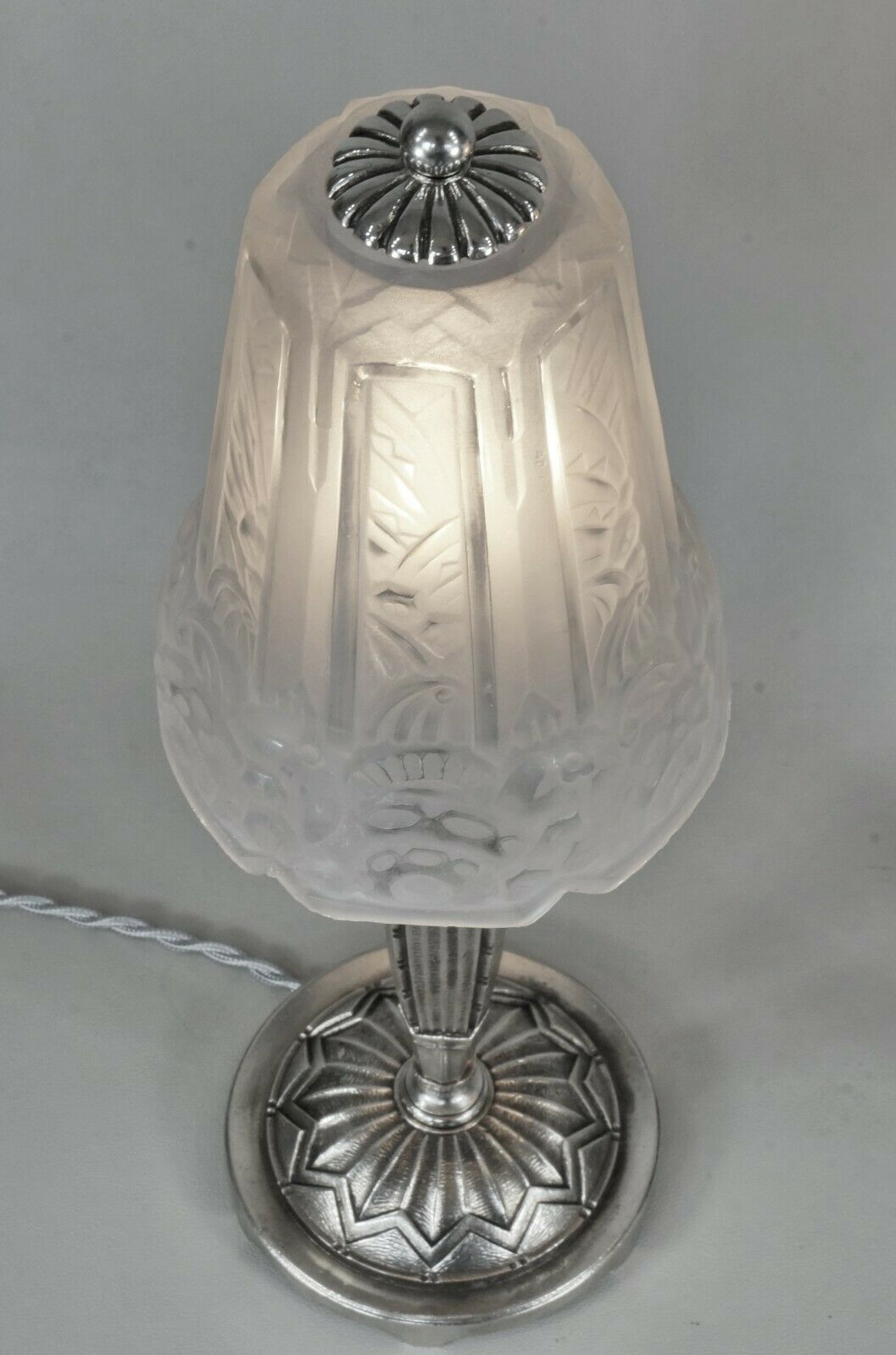 MAYNADIER : pair of FRENCH 1930 ART DECO LAMPS ..... lamp muller daum era france