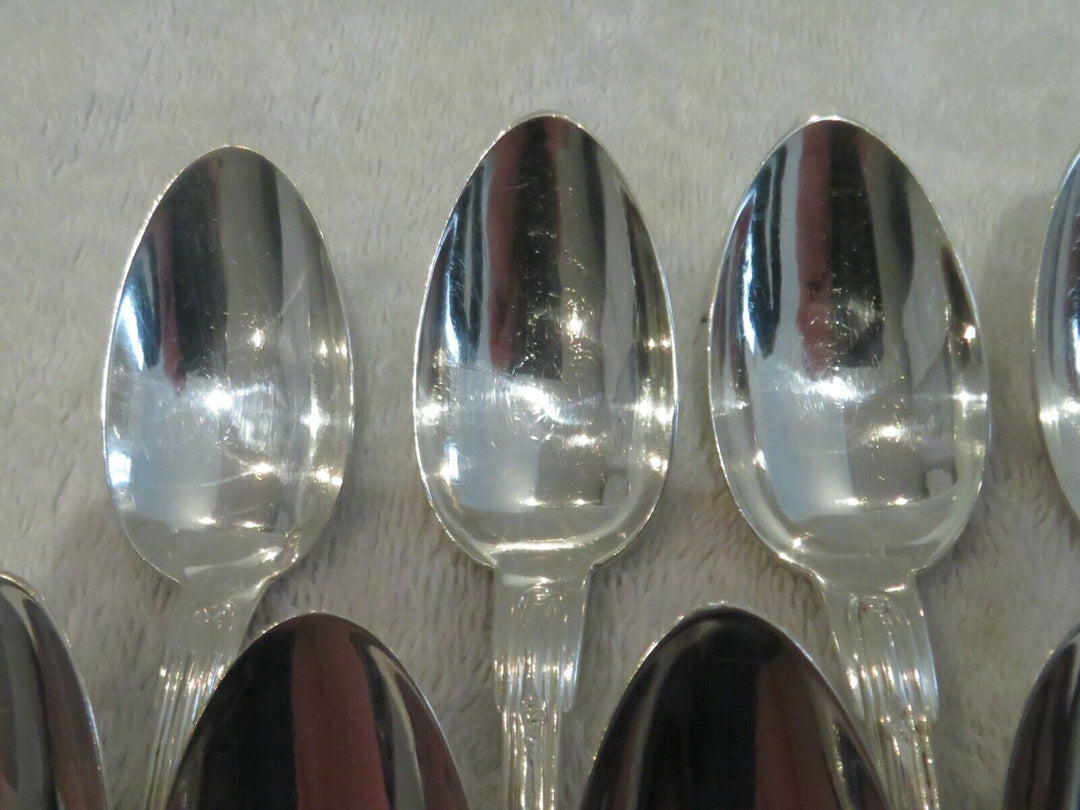 Gorgeous 19th c french 950 silver 12 coffee spoons Puiforcat shells LXIV st
