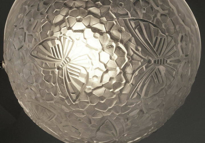 HETTIER VINCENT & HANOTS : pair of FRENCH ART DECO PENDANT S . chandelier France