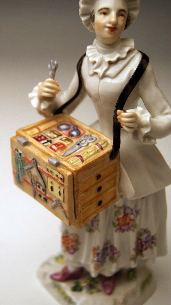 邁森 MEISSEN マイセン FIGUR PARISER AUSRUFER TABULETTKRÄMERIN KAENDLER MNR: 73281