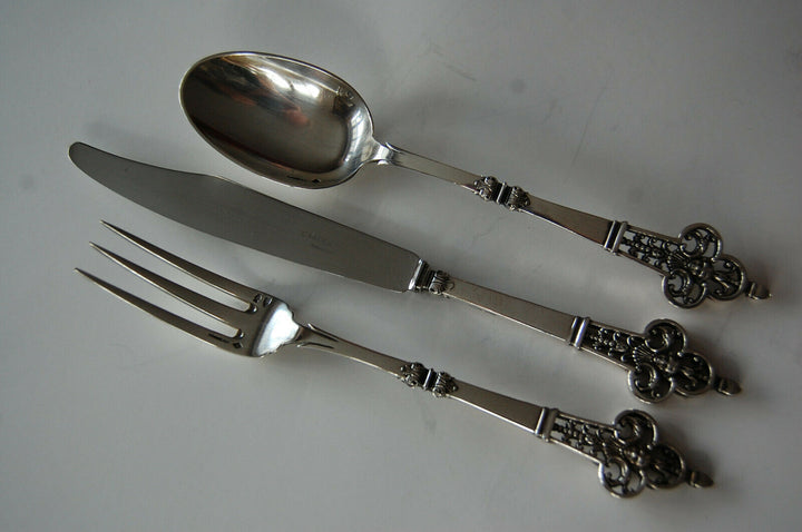 CHRISTOFLE - Renaissance Cardeilhac - 3 tlg. 925 STERLING Silber Besteck