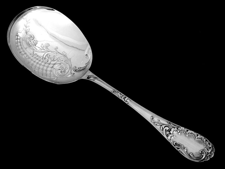 Puiforcat Fabulous French All Sterling Silver Ice Cream Set 2 pc Rococo