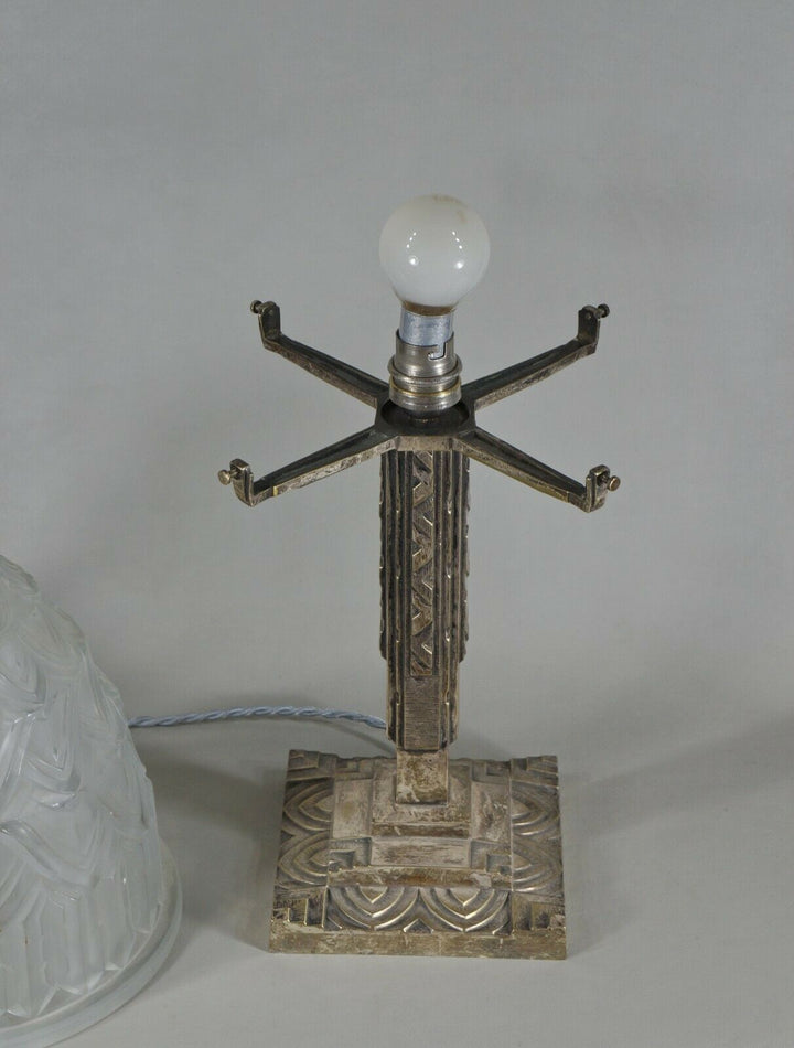 PIERRE MAYNADIER : large French 1930 art deco lamp ..... daum muller era France