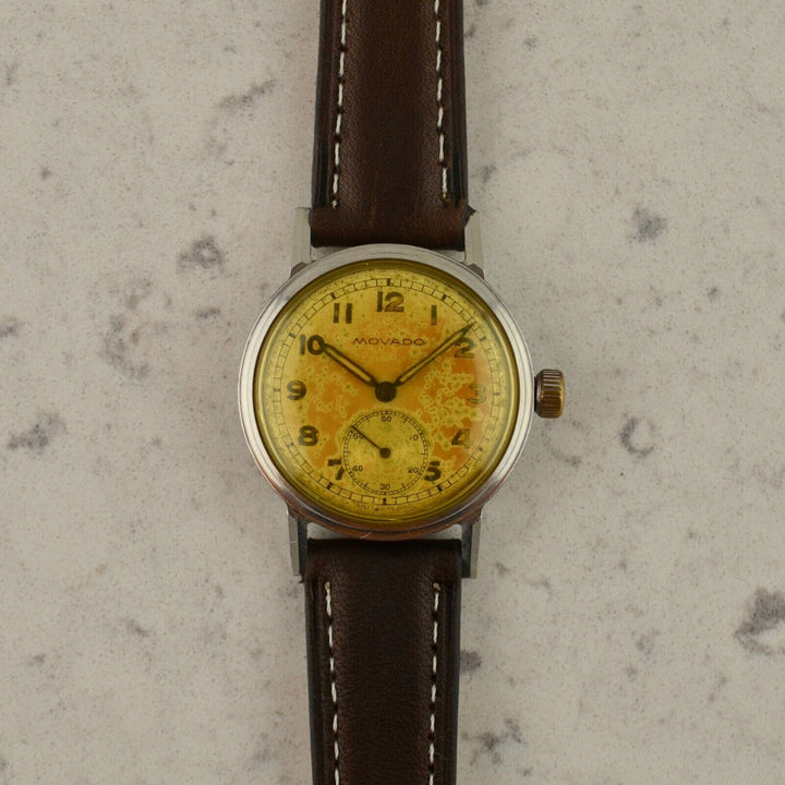 1950年　モバードヴィンテージ　カラトラバ　トロピカルダイアル(参考番号：11709)(cal.150MN)スチール製