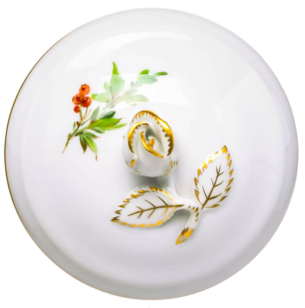 Kaffeekanne Vogel- & Zweigmalerei Meissen Neuer Ausschnitt Mitarbeiterware 22 cm