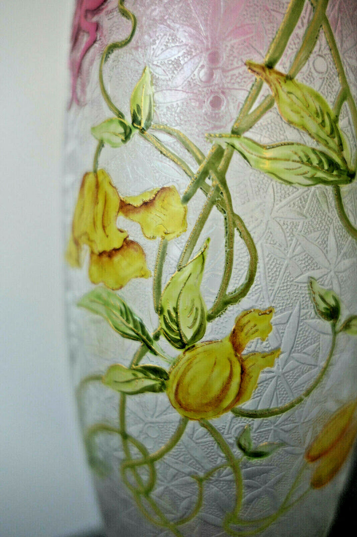 SUPERBE VASE BACCARAT DÉGAGÉ À L'ACIDE ÉPOQUE ART NOUVEAU 1900.