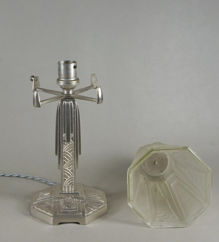 MAYNADIER & SCHNEIDER : FRENCH 1930 ART DECO LAMP .... lampe bronze muller era