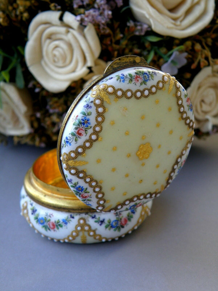 Sevres Antique Enamel Box Fabulous Decor