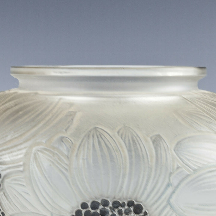 Rene Lalique Glass Dahlias Vase Designed 1923 Marcilhac 938