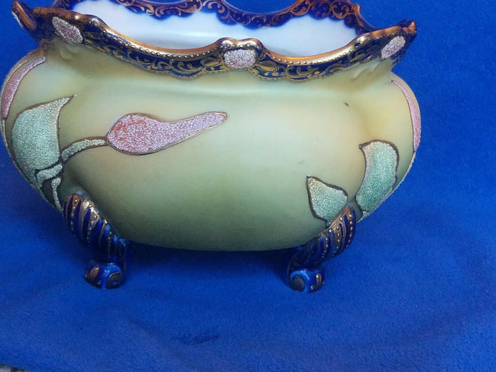 Rare Nippon Cobalt Coralene Ferner. Dragonfly