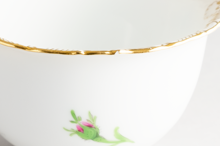 マイセン(Meissen)　カップ・ソーサー・プレート　ピンクローズ　1級品