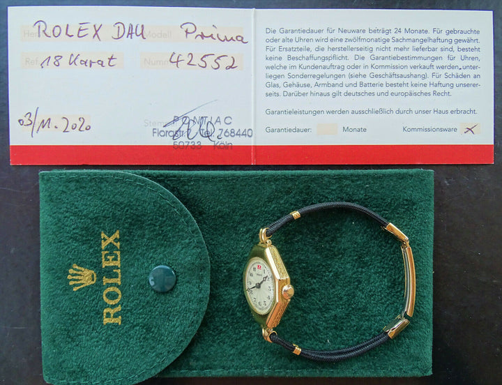Rolex ♛ Prima Yellow Gold 18K 750 Art Deco Elegant Luxury ledies watch from 1925