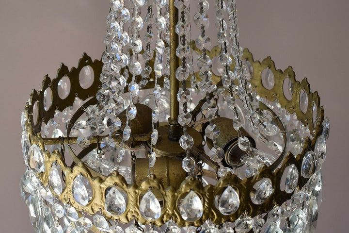Empire Antique Style Vintage Crystal Chandelier, Indoor Lighting, Lamp, Pendant