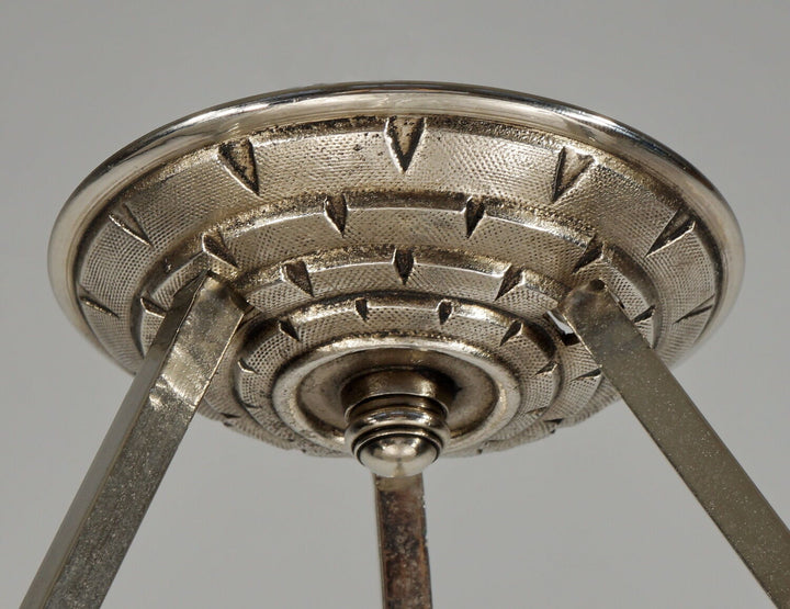 VIARMÉ : FRENCH 1930 ART DECO PENDANT CHANDELIER ....... lustre lamp muller era