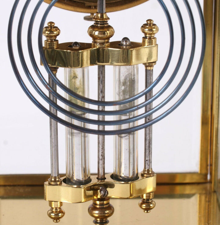 Superb Highly Decorated French Cut Crystal Regulator Clock Baccarat Style Column