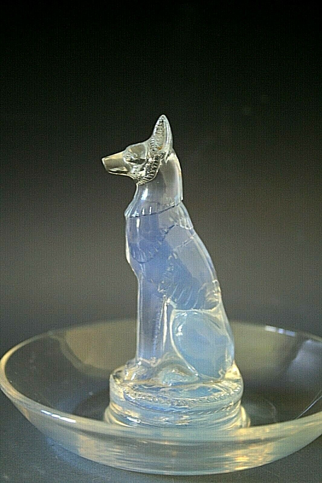 希少品 ルネ・ラリック アールデコ調犬型灰皿 1926年製造 