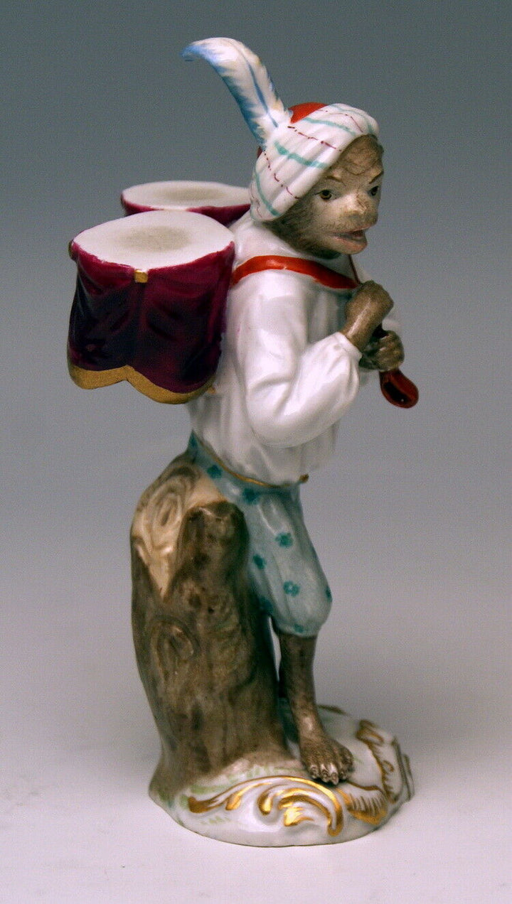 邁森 MEISSEN マイセン FIGUR AFFENKAPELLE MUSIKER MONKEY ORCHESTRA NR: 3 UM 1850