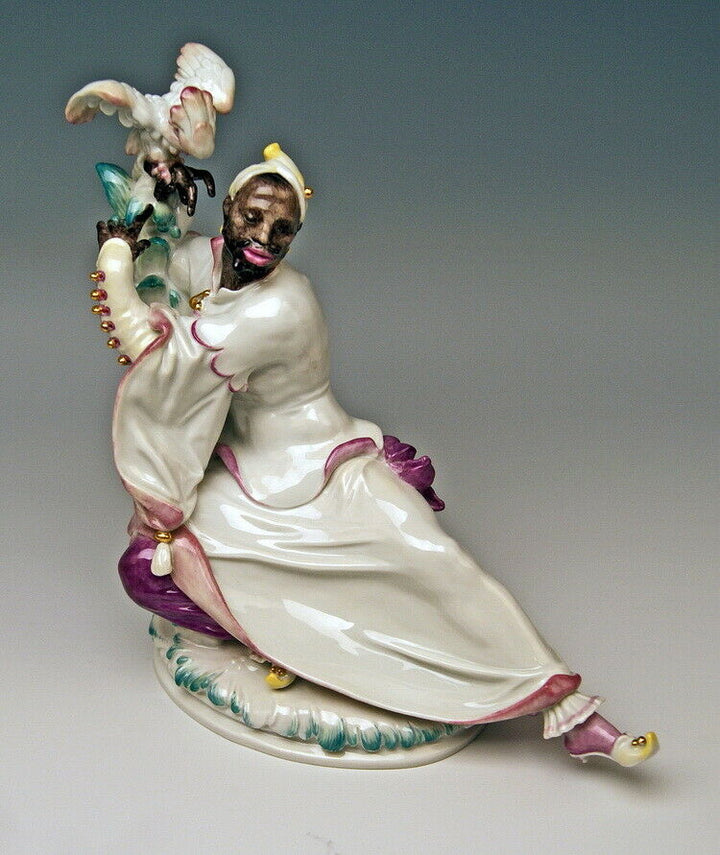 邁森 MEISSEN マイセン ORIENTALISCHE FIGUREN PAAR FRAU FLÖTE MANN KAKADU P.SCHEURICH