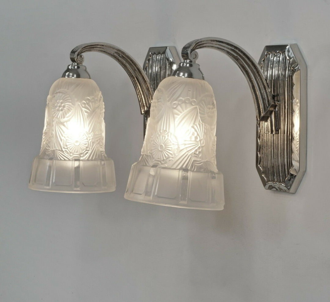 HETTIER & VINCENT : pair of French 1930 art deco wall sconces #1... lamp France
