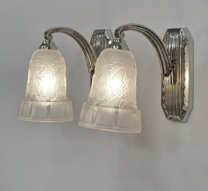HETTIER & VINCENT : pair of French 1930 art deco wall sconces #1... lamp France