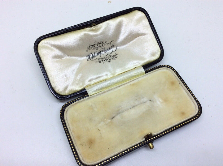 Superb Antique Victorian Leather Tooled Jewellery Display Box Case