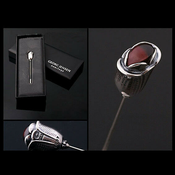 ジョージジェンセン(Georg Jensen)　シルバーブローチ　ガーネット　2007年