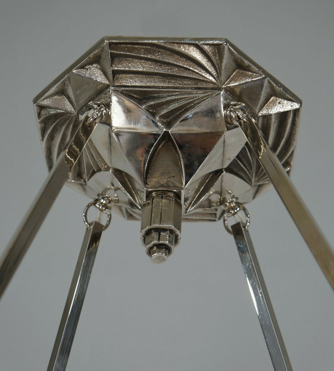 MULLER FRERES & A.BLOCH : FRENCH 1930 ART DECO PENDANT CHANDELIER .. lamp France