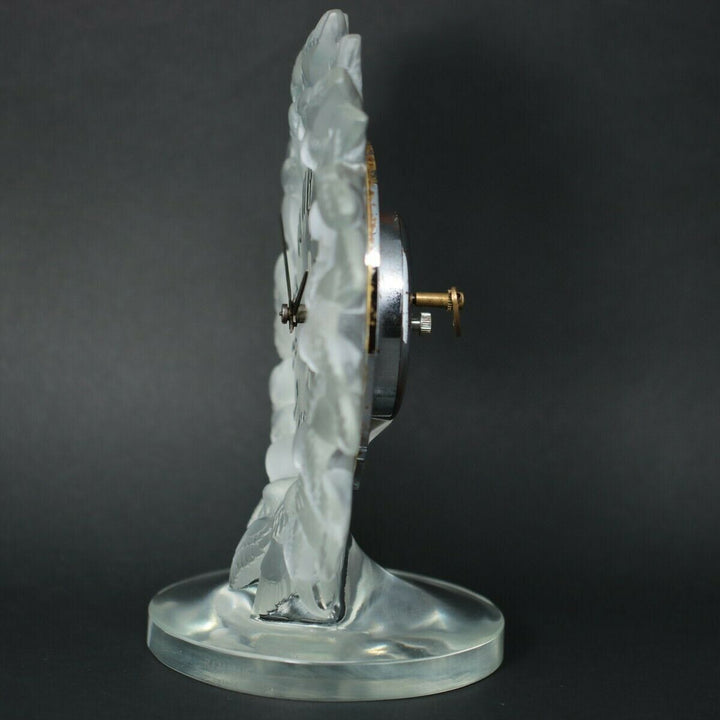 Rene Lalique Frosted Glass Roitelets Clock